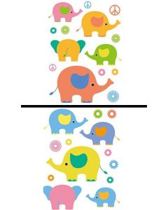 Sticker Mural Animal : Elephants